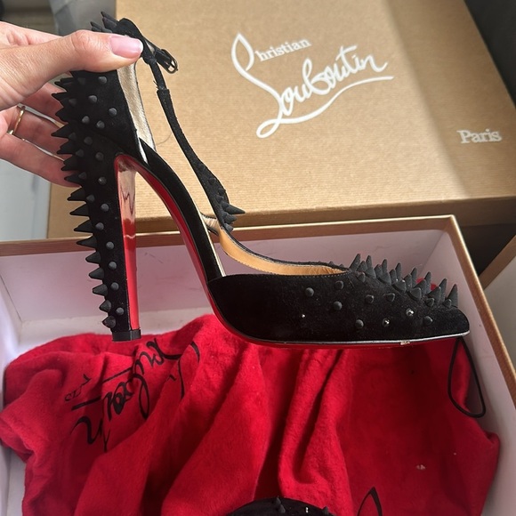 Spiked Louboutin heels sz 38 - Picture 9 of 14